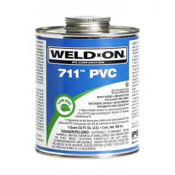 Weld-On 10123 711 PVC Gray Heavy Bodied Irrigation Cement - 1/2 Pint