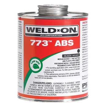 Weld-On 10246 773 Black ABS Medium Bodied Cement - 1/4 Pint