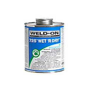 IPS Weld-On 10167 1/2 Pint Blue PVC 725 Wet R Dry Conditions Cement