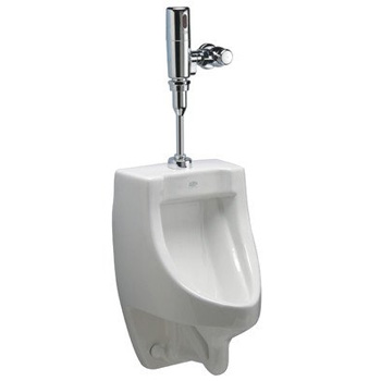 Zurn Z5738.205.00 1-Pint Per Flush High Efficiency Urinal System Top Spud Small Footprint Urinal with Exposed Battery Flush Valve - Almond