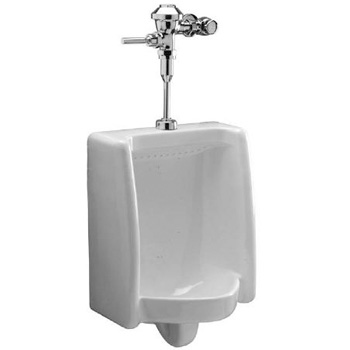 Zurn Z5798.207.00 1-Pint Per Flush High Efficiency Urinal System Top Spud Small Footprint Urinal with Manual Diapragm Flush Valve