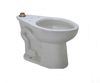Zurn Z5655-BWL Toilet Bowl Only, 1.28 gpf Floor Mounted Elongated Toilet System - White