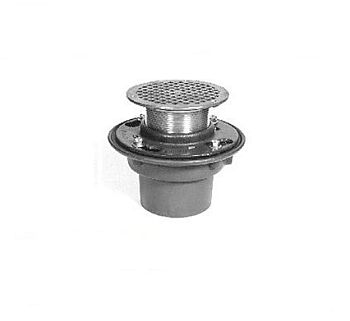Zurn ZN415-3NH-5B-90 3 inch  Cast Iron Floor and Shower Drain with  inch Type B inch  Strainer