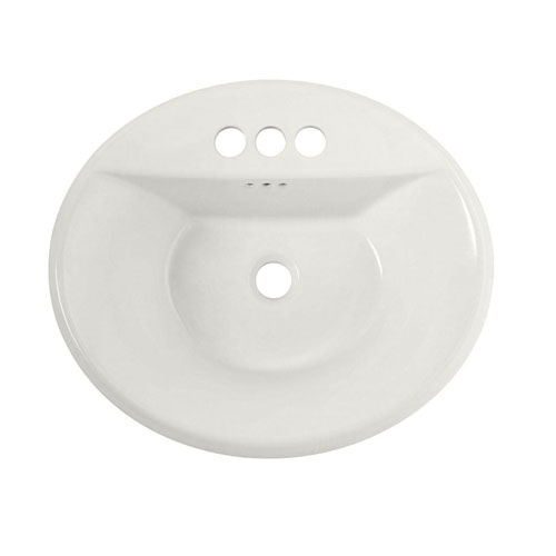 American Standard 0405.004EC Tropic Oval EverClean Countertop Sink - White