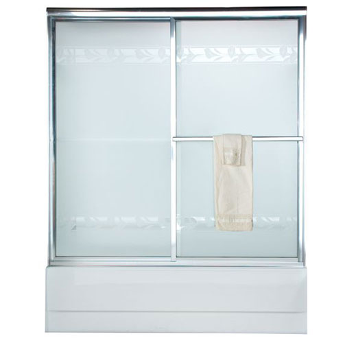 American Standard AM00750.400.213 Prestige Framed Clear Glass ByPass Bath Doors - Silver