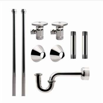 Brasstech 4777/15S Total Solutions Faucet Connection Kit - Satin Nickel (Pictured in Polished Nickel)