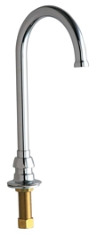 Chicago Faucets 626-ABCP E-CAST Remote Rigid/Swing Gooseneck Spout - Chrome