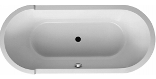 Duravit 700010-00-0000090 Starck Built In Oval Bathtub With Panel And Support Frame - White