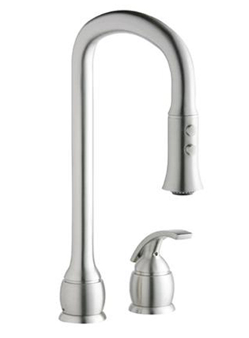 Elkay LK9405NK Explore Single Handle Kitchen Faucet With Pull Down Spray - Brushed Nickel