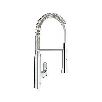 Grohe 31380000 K7 Pre-Rinse Kitchen Faucet with Spring Spout & Locking Spray - Starlight Chrome