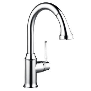 Hansgrohe 004215920 Talis C Higharc Pull Down Kitchen Faucet - Rubbed Bronze (Pictured in Chrome)
