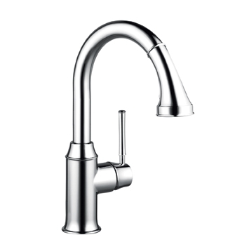 Hansgrohe 04216800 Talis C Prep Pull Down Kitchen Faucet - Steel Optik (Pictured in Chrome)