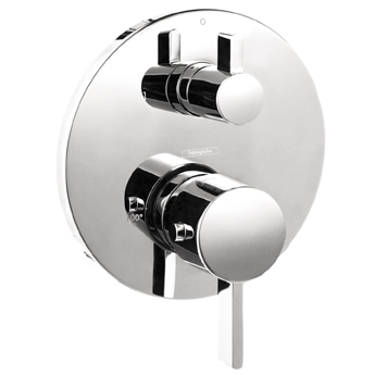 Hansgrohe 04231820 S Thermostatic Trim w/Volume Control and Diverter - Brushed Nickel (Pictured in Chrome)
