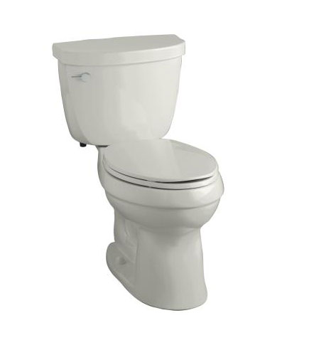 Kohler K-3589-95 Cimarron Comfort Height Elongated 1.6 gpf Toilet With Class Six Technology And Left-Hand Trip Lever - Icegray