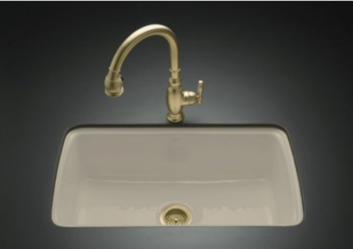 Kohler K-5864-5U-G9 Cape Dory Undercounter Kitchen Sink - Sandbar (Faucet Not Included)