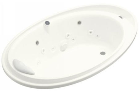 Kohler K-1110-V-0 Purist Whirlpool With Spa/Massage Experience Package - White