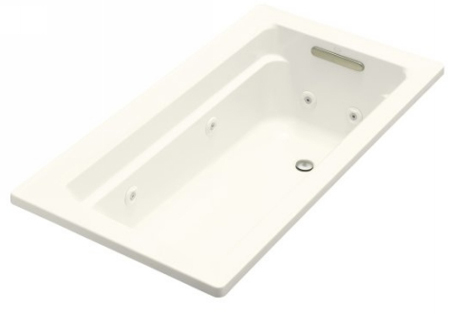 Kohler K-1122-H-96 Archer 5' Whirlpool With In-Line Heater - Biscuit