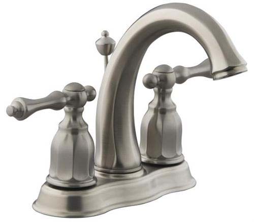 Kohler K-13490-4-BN Double Handle Centerset Lavatory Faucet from the Kelston Collection - Brushed Nickel