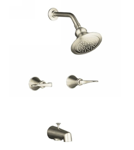 Kohler K-16213-4-BN Revival Two Handle Tub & Shower Faucet - Brushed Nickel
