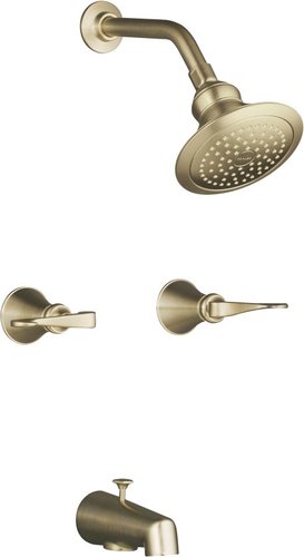 Kohler K-16213-4-BV Two Handle Tub & Shower Faucet - Brushed Bronze