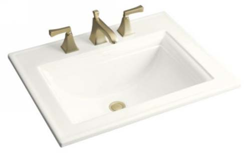 Kohler K-2337-8-0 Memoirs Self-Rimming Lavatory With Stately Design and 8