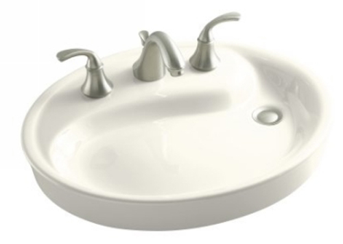 Kohler K-2354-1-96 Yin Yang Wading Pool Lavatory With Overflow - Biscuit (Faucet Not Included)