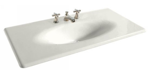 Kohler K-3052-8-0 Iron/Impressions One Piece Surface and Integrated Lavatory With 8