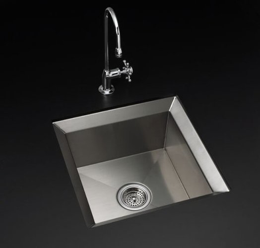 Kohler K-3391 Single Basin Stainless Steel Kitchen Sink from the Poise Series - Stainless Steel
