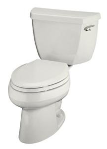 Kohler K-3493-RA-96 Wellworth Pressure Lite Elongated 1.4 gpf Toilet with Right-hand Trip Lever, Less Seat - Biscuit