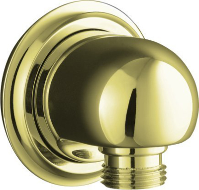 Kohler K-355-PB Forte Wall-Mount Supply Elbow - Polished Brass (Pictured in French Gold)