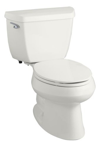 Kohler K-3575-7 1.28 Gpf Wellworth Series Elongated Toilet with Class Five Flushing Technology and Left-Hand Trip Lever - Black (Pictured in White)
