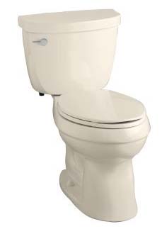 Kohler K-3589-47 Cimarron Comfort Height Elongated 1.6 gpf Toilet with Class Six Technology and Left-Hand Trip Lever - White