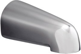 Kohler K-373-S-BN Classic 4-7/16 Inch Non-Diverter Spout with Slip-Fit Connection from Devonshire Collection - Brushed Nickel (Pictured in Chrome)
