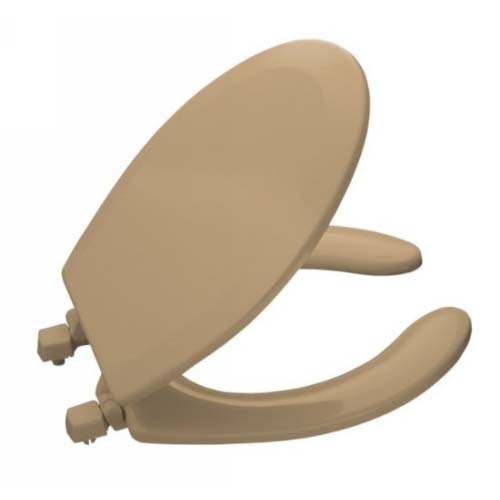 Kohler K-4660-33 Lustra Solid Plastic Round Open-Front Toilet Seat - Mexican Sand
