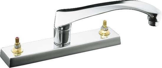 Kohler K-7825-K-CP Two Handle Centerset Kitchen Faucet - Polished Chrome