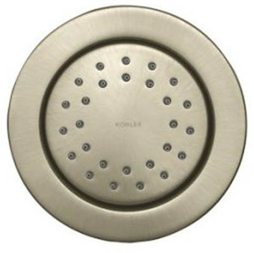 Kohler K-8013-BN Traditional Round 27-Nozzle MasterClean Fixed Body Spray from WaterTile Collection - Brushed Nickel