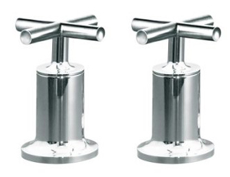 Kohler K-T14429-3-CP Purist Two Handle Deck- or Wall-Mount Valve Only Faucet Trim Kit - Polished Chrome