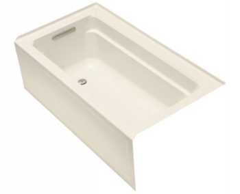 Kohler K1123LAAL Archer 5' Bath With Integral Apron And Left Hand Drain - Almond