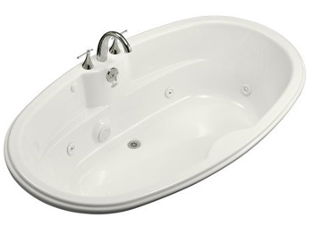 Kohler K-1148-0 Proflex 6 Foot Drop In Jetted Tub with Center Drain - White