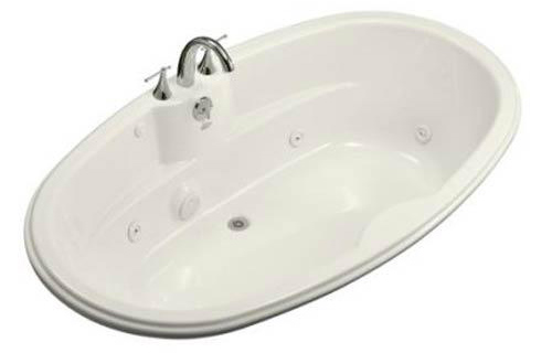 Kohler K-1148-96 Proflex 6 Foot Drop In Jetted Tub with Center Drain - Biscuit