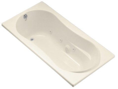 Kohler K-1157-47 Proflex 6 Foot Drop In/Alcove Jetted Tub With Left Hand Drain - Almond