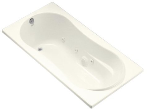 Kohler K-1157-96 Proflex 6 Foot Drop In/Alcove Jetted Tub With Left Hand Drain - Biscuit