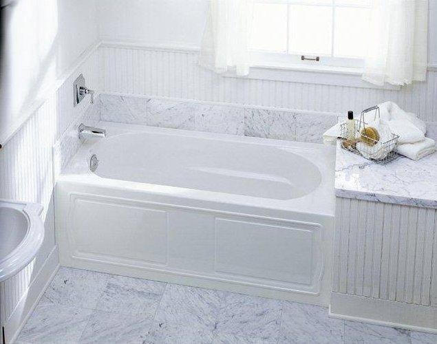 Kohler K-1184-LA-0 Devonshire 5' Bath With Integral Apron And Left Hand Drain - White (Faucet and Accessories Not Included)