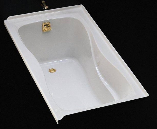 Kohler K-1219-L-0 Hourglass 5' Bath With Tile Flange and Left Hand Drain - White