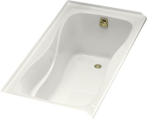 Kohler K-1219-R-0 Hourglass 5' Bath WIth Tile Flange and Right Hand Drain - White