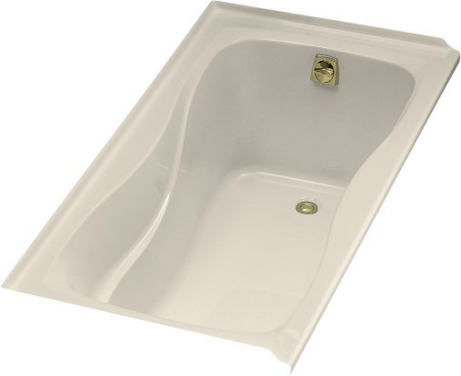 Kohler K-1219-R-47 Hourglass 5' Bath WIth Tile Flange and Right Hand Drain - Almond