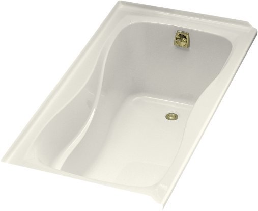 Kohler K-1219-R-96 Hourglass 5' Bath WIth Tile Flange and Right Hand Drain - Biscuit