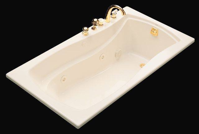 Kohler K-1224-0 Mariposa 5.5 Foot Drop In/Alcove Jetted Tub with Left Drain - White