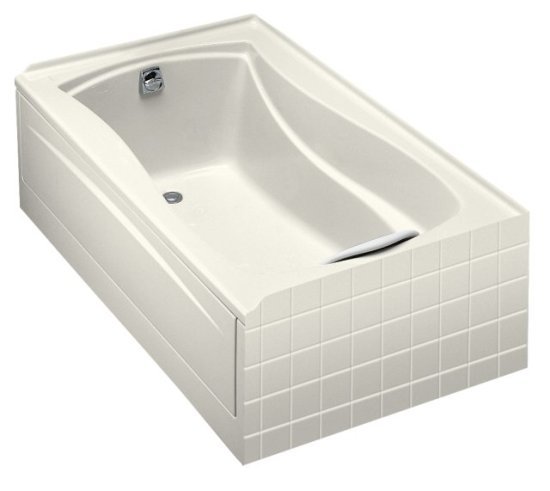 Kohler K-1242-L-96 Mariposa 5' Bath With Tile Flange and Left Hand Drain - Biscuit
