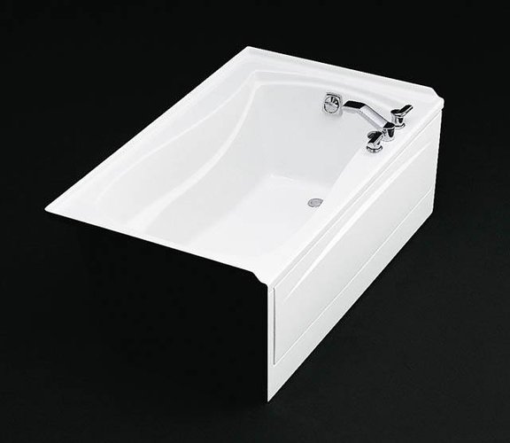 Kohler K-1242-R-0 Mariposa 5' Bath With Tile Flange and Right Hand Drain - White